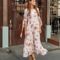 Zink London Floral Printed Maxi Dress-image-30