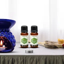 PEEPALCOMM 3-Pcs Blue Aroma Oil Diffuser With Scented Oils (15ml)-70