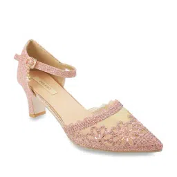 Metro Women's Rose Gold Ankle Strap Sandals-picture-34