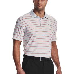 Under Armour Grey Regular Fit Striped Sports Polo-image-43