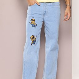Minions by Kook N Keech Men Straight Fit Embroidered Jeans-image-36