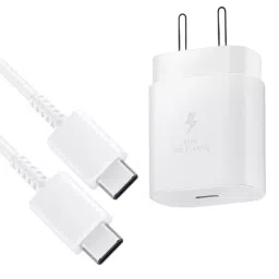 Loire Original SuperFast Charging Mobile Adapter 45 W Universal Compatibilty with USB Type-C Cable, White image 1
