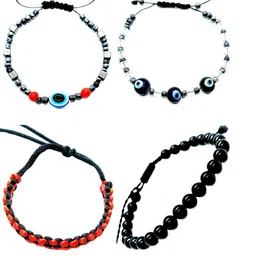 Dynamic Retail Global Men's Evil-Eye Charm Drawstring Bracelet-picture-7