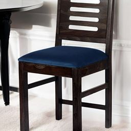 Ikiriya Blue Textured Wooden Dining Chair-image-45