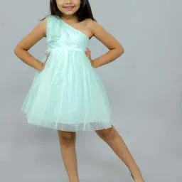 KidsDew Mint Green Regular Fit Dress-image-30