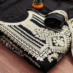 Rangtulika Ethnics Embroidered Unstitched Dress Material-picture-12