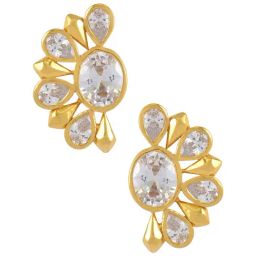 Tribe Amrapali Floral 92.5 Sterling Silver Earrings-image-69