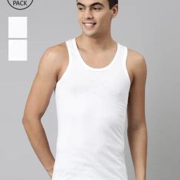 Dixcy Josh White Cotton Regular Fit Vest - Pack Of 3-picture-5