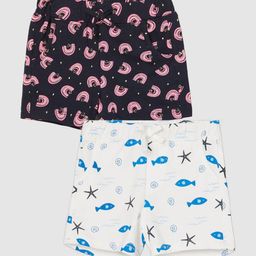 Juniors by Lifestyle Girls Pack of 2 Printed Shorts-image-103
