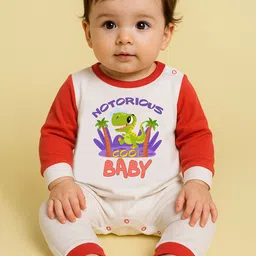 The Peppy Tend Kids Printed Pure Cotton Long Sleeves Romper-image-77
