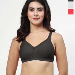 LILY Bra Pack of 3 Full Coverage Non Padded Seamless Minimizer Bra-22