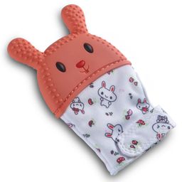 Baby Moo Teething Mitten Silicone Self Soothing Glove Rabbit - Orange-24