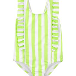 Carter's Striped Ruffled 1-Piece Swimsuit - Green-image-89
