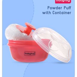 Babyhug Powder Puff with Container - Pink-image-87