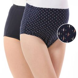 Bella Mama Women Cotton Elastane High Coverage Damask Printed Panty (Colour May Vary)-picture-28