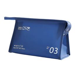 House of Quirk Toiletry Bag for Women Travel Macaron Jelly Toiletry Bag Travel Makeup Bag Hanging Toiletry Bag for Men Toiletry Bags (Dark Blue)-image-99