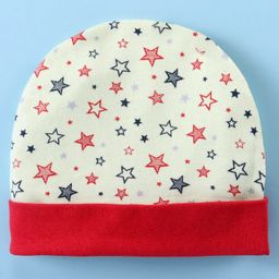 Ben Benny Interlock 100% Cotton Knit Star Printed Round Cap Light Yellow - Diameter 11.5 cm-picture-12