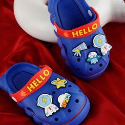 PASSION PETALS Astronaut Detailed Slingback Clogs - Blue-picture-22