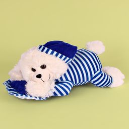 Dukiekooky Kids Blue Sleeping Teddy Soft Toy - White & Blue-8