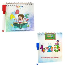 Rewritable Alphabets & Number Writing Practice Book for 3-5 Year Preschool Handwriting Practice Activity Tracing Learning Busy Book - English-21