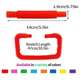 VGRASSP Push And Pull Pipe Tube Toy For Kids, Toddlers - Stretch and Bend Into Your Own Way - Smooth Sensory Fidget Toy - Multicolor (Color As Per Stock) (Pack Of 1) image 3