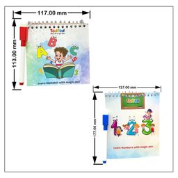 todfod Rewritable Alphabets & Number Writing Practice Book for 3-5 Year Preschool Handwriting Practice Activity Tracing Learning Busy Book - English image 3