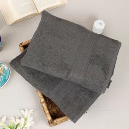 Creeva Comfort Living Grey 2 Pieces Cotton 550 GSM Bath Towels-52