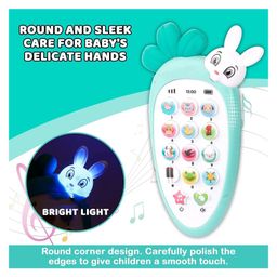 ADKD Smart Musical Sound Cordless Feature Intelligent Light Mobile Phone Toy With Upper Side Soft Silicone Rattle- Color May Vary image 5
