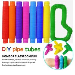 VGRASSP Push And Pull Pipe Tube Toy For Kids, Toddlers - Stretch and Bend Into Your Own Way - Smooth Sensory Fidget Toy - Multicolor (Color As Per Stock) (Pack Of 1) image 5