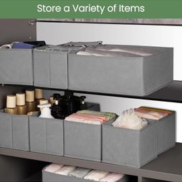 FunBlast Adjustable Drawer Organizer Set of 8 Drawer Dividers (Grey) image 5