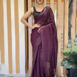 KALINI Striped Pure Chiffon Ready to Wear Jamdani Saree-image-62