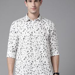 Blackberrys Cotton Slim Fit Opaque Printed Casual Shirt-image-31