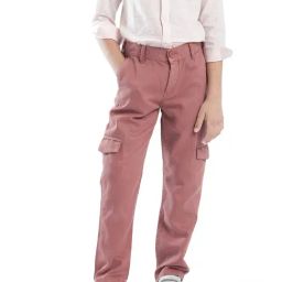 Rare Ones Boys Peach Cotton Solid Trousers-image-70
