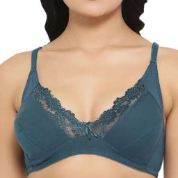 Clovia Drak Green Non Wired Non Padded Full Coverage Bra-image-48