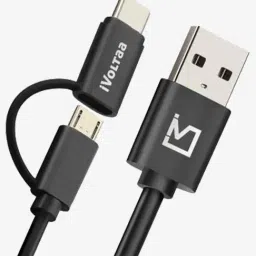 iVoltaa 2in1 Micro Type C 1 m Cable (Black)-20