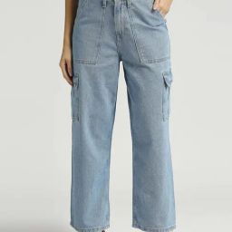 Pepe Jeans Blue Cotton High Rise Flared Jeans-picture-41
