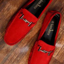 Louis Stitch Men's Ferrari Red Casual Loafers-image-93