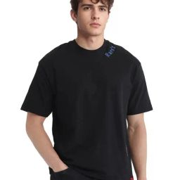 Rare Rabbit Black Oversized Graphic T-Shirt-image-38