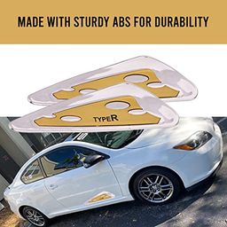 Allextreme Golden and Silver Color Universal Fender Sticker With In-Built Mounting Bolts for Cars, SUVs & Other Automobile, EDCGS2G (Pack of 2) image 2