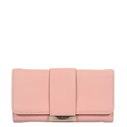 Lino Perros Core Pink Textured  Tri-Fold Wallet for Women-16