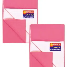 Bianca Smart dry Dark Pink Microfibre 320 GSM King Baby Mattress Protector - Set of 2-31