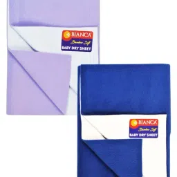 Bianca Smart dry Royal Blue & Violet Microfibre 320 GSM King Baby Mattress Protector - Set of 2-1