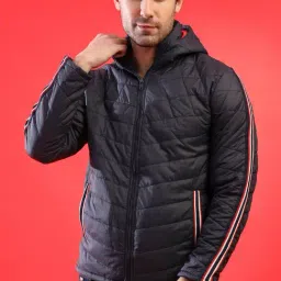 Campus Sutra Blue Quilted Windcheater Jacket-picture-33