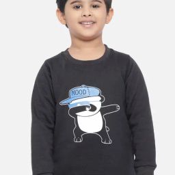 Kotty Kids Black Printed Sweatshirt-image-17