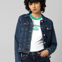 Only Blue Regular Fit Denim Jacket-image-27