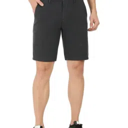 EVERBLUE Charcoal Grey Midrise Cross Pocket Shorts-image-79