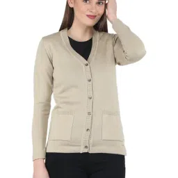 Monte Carlo Beige Woollen Cardigan-11