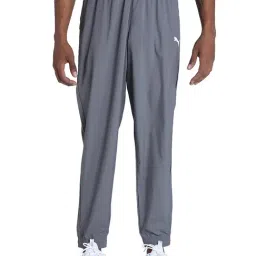 Puma Dark Grey Regular Fit Trackpants-image-7