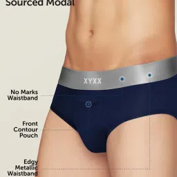 XYXX Navigate & Black Iris Regular Fit Briefs - Pack Of 2 image 5