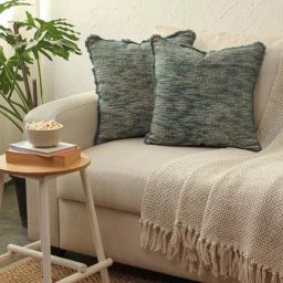 House This Daya Woven Blue Cotton Cushion Covers - Set of 2-image-73